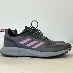 Women’s Adidas Runfalcon 2.0 Women's Trail Shoes Size 8 Grey And Cherry